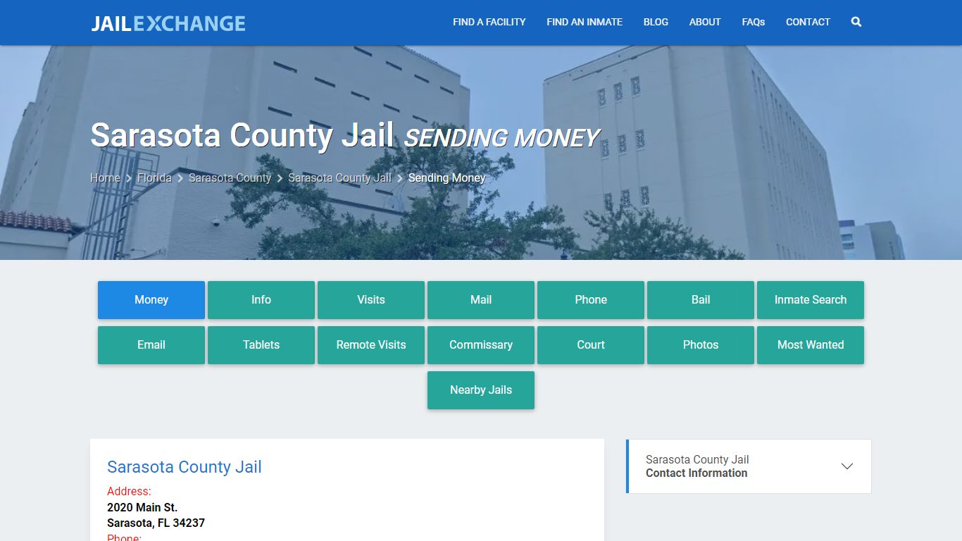 Send Money to Inmate - Sarasota County Jail, FL - Jail Exchange
